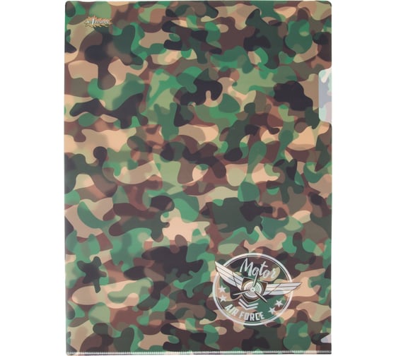 Папка уголок А4 №1 School Комус Класс Military (зелен) 2шт/уп 1725960