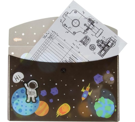 Папка-конверт на кнопке №1 School Space time А5, 2 штуки 1725972