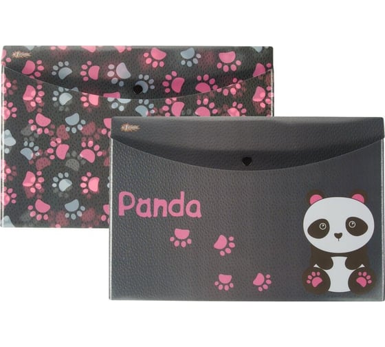 Папка-конверт на кнопке №1 School Panda А4, 2 штуки 1725965