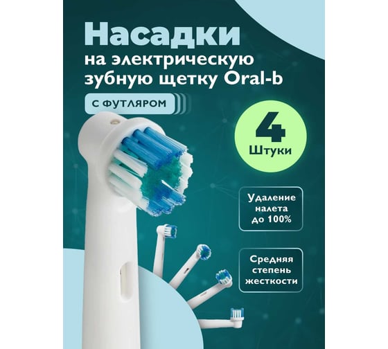 Насадки DENT DON’T для электрической зубной щетки oral-b, 4 шт. 50051