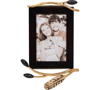 Рамка для фото на стену BOGACHO 10x15 см, Oliva Branch бронзового цвета 79889/бронза