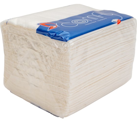 Салфетка COMFY белая 24x24 100 л. 1-639