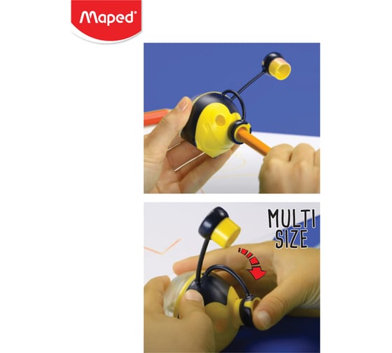 Точилка Maped Croc Croc Universal, 4 диаметра для карандашей и пластиковых мелков, с контейнером 017811 271916