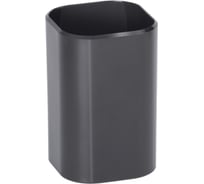 Подставка-стакан Стамм фаворит, пластиковая, квадратная, черная ПС-30473