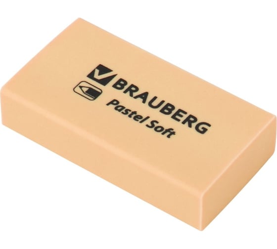 Ластики BRAUBERG Pastel Soft Набор 6 шт., размер ластика 45x25x10 мм, экологичный ПВХ 271340