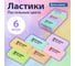 Ластики BRAUBERG Pastel Soft Набор 6 шт., размер ластика 45x25x10 мм, экологичный ПВХ 271340 2