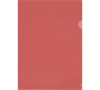 Папка-уголок Стамм а4, 150мкм, пластик, прозрачная, красная ММ-32261