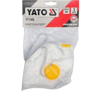 Противоаэрозольный респиратор YATO с клапаном, 3 шт YT-7488