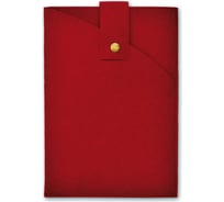 Папка для документов и гаджетов Феникс + 5 ТЕМНО-КРАСНЫЙ А4+, 34x24 см, 2 отделения, фетр синтетический, кнопка 46109