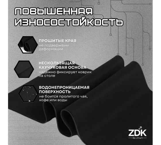 Коврик для мыши ZDK X-Game Black 700x300x2 мм 7003002B