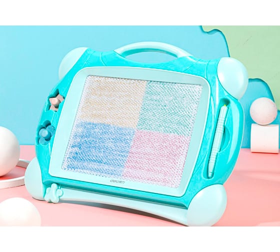 Магнитная доска для рисования DELI 50302BLUE прямоугольная, 32.5x25.4 см, синяя 1901118