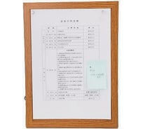 Пробковая доска DELI 8705 желтая, 34x23 см, деревянная рама 1886552