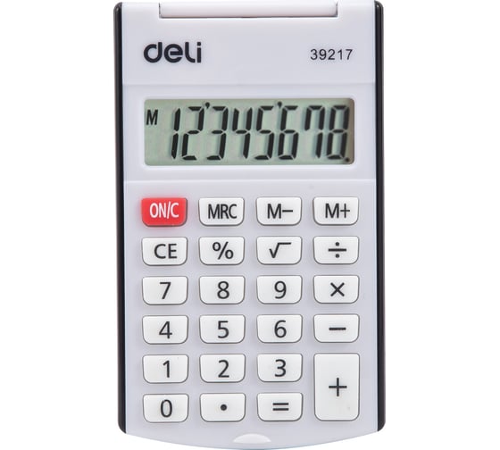 Карманный калькулятор DELI E39217/BLACK черный, 8-разрядный 1189155 1