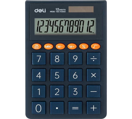 Карманный калькулятор DELI EM130BLUE синий, 12-разрядный 1901483