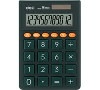 Карманный калькулятор DELI EM130GREEN зеленый, 12-разрядный 1901481