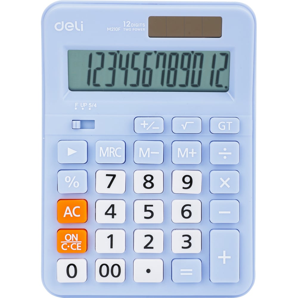 Настольный калькулятор DELI EM210FBLUE синий, 12-разрядный 1905867 ...