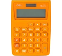 Настольный калькулятор DELI E1122/OR оранжевый, 12-разрядный 1189222