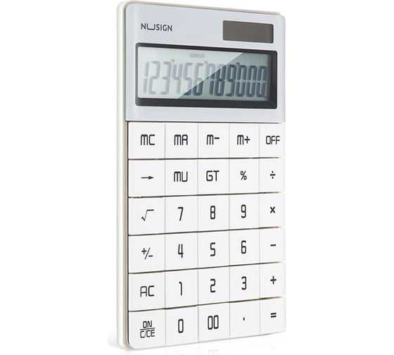 Настольный калькулятор DELI Nusign ENS041WHITE белый, 12-разрядный 1617352