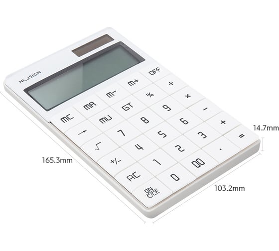 Настольный калькулятор DELI Nusign ENS041WHITE белый, 12-разрядный 1617352
