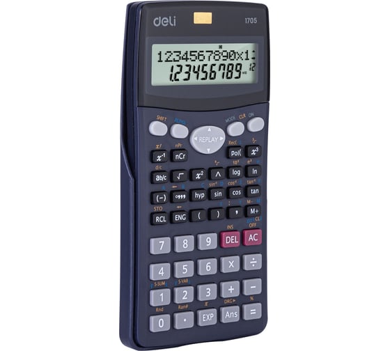 Научный калькулятор DELI E1705 черный, 10+2-разрядный 1460089