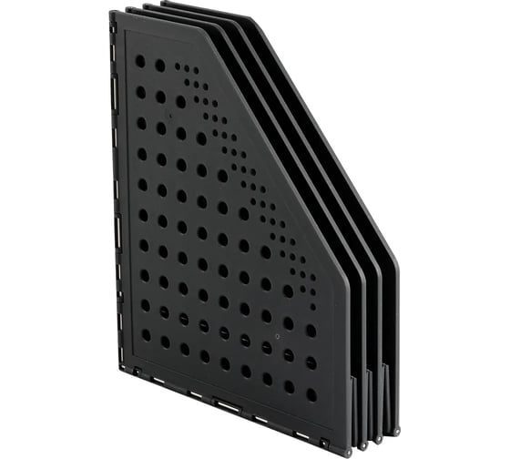 Вертикальный лоток DELI 79003Black 3 отделения, складной, A5, 200x150x180 мм, черный, пластик 1549488