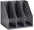 Вертикальный лоток DELI 79003Black 3 отделения, складной, A5, 200x150x180 мм, черный, пластик 1549488 1