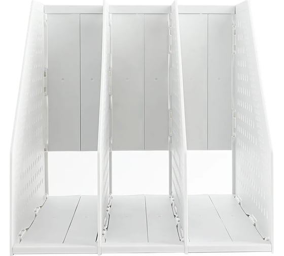 Вертикальный лоток DELI 79003Gray 3 отделения, складной, A5, 200x150x180 мм, 2 разделителя, серый, пластик 1579617