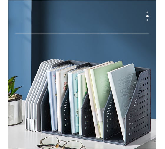 Вертикальный лоток DELI 79004Black 4 отделения, 270x150x180 мм, черный, пластик 1549514