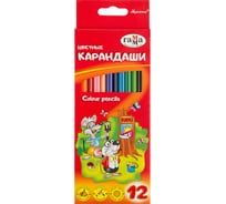 Цветные карандаши Гамма мультики, 12цв., трехгранные, заточен., картон. упаковка, европодвес 050918_07