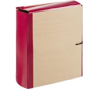 Архивная папка Attache Economy 100 мм, крафтовая бумага, бумвинил, 4 завязки, бордовая 1690972