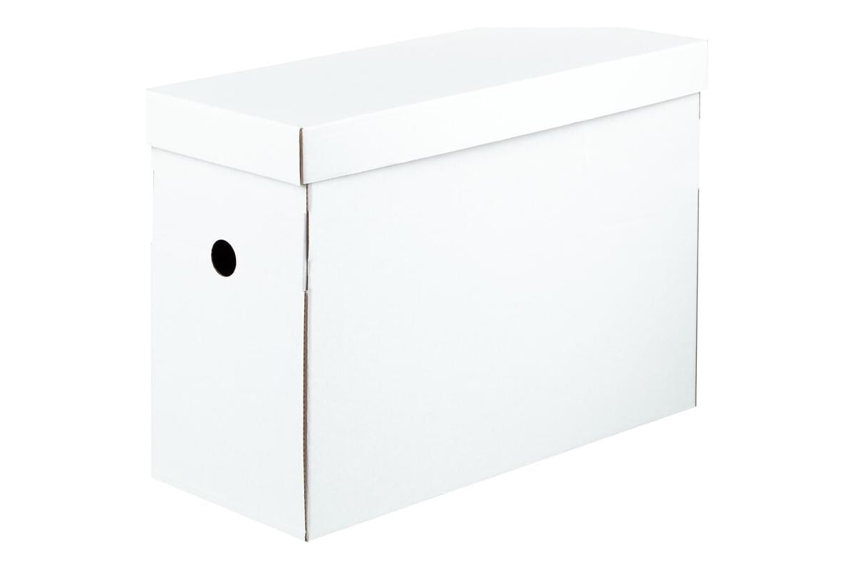Бокс для подвесных папок Attache А4, с крышкой, 375x160x255, белый ...