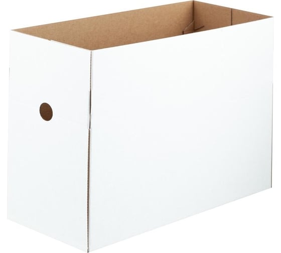 Бокс для подвесных папок Attache А4, с крышкой, 375x160x255, белый, картон 1737181
