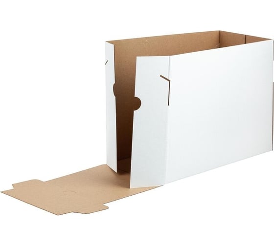 Бокс для подвесных папок Attache А4, с крышкой, 375x160x255, белый, картон 1737181
