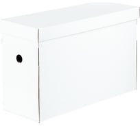Бокс для подвесных папок Attache Foolscape с крышкой, 430x160x255, белый, картон 1736910