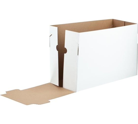 Бокс для подвесных папок Attache Foolscape с крышкой, 430x160x255, белый, картон 1736910