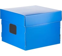 Архивный короб-бокс для папок Attache 360x330x260, синий, кашированный картон 1737189