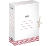 Архивный короб Attache 75 мм, на завязках, красный, с узорами 1792165