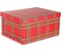 Архивный короб для хранения Attache 430x330x220, шотландка, клепки, кашированный картон 1737184 1