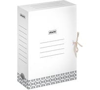 Архивный короб Attache 75 мм, на завязках, серый, с узорами 1792163