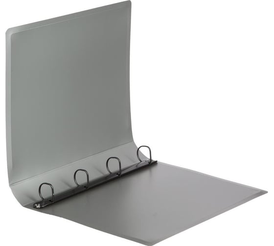 Папка на 4х кольцах Attache Metallics А4, 800 мкм, 40 мм, D кольца 25 мм, серый 1688138