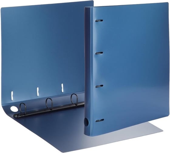 Папка на 4х кольцах Attache Metallics А4, 800 мкм, 40 мм, D колец 25 мм, синий 1688143 1