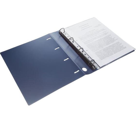 Папка на 4х кольцах Attache Metallics А4, 800 мкм, 40 мм, D колец 25 мм, синий 1688143