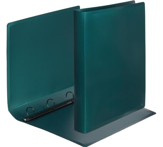 Папка на 4х кольцах Attache Metallics А4, 800 мкм, 40 мм, D колец 25 мм, зеленый 1688137 1