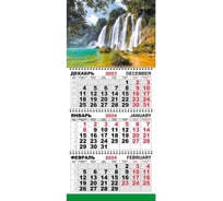 Настенный календарь Attache бурный водопад трио стандарт 2024, 295x710, 80 г/м2 к119 1772306