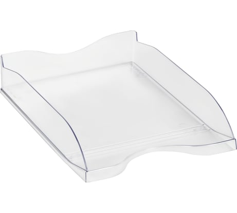 Лоток для бумаг Стамм горизонтальный тропик, прозрачный ЛТГ-30868