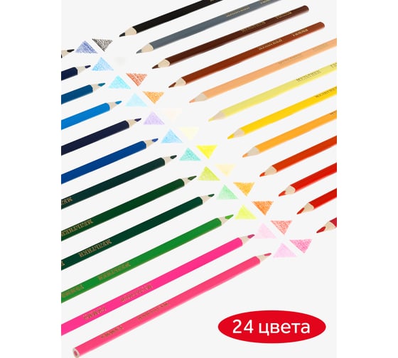 Цветные карандаши Гамма Мультики, 24цв., трехгранные, заточенные, европодвес 290122_24