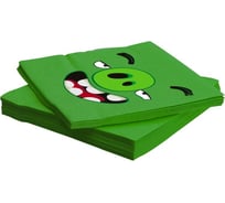 Салфетки Дон Баллон Angry Birds, зеленый, 33x33 см, 20 шт. 701002