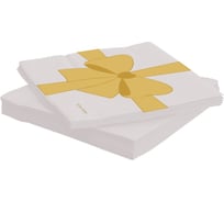Салфетки Дон Баллон золотой бант, белый, 33x33 см, 20 шт. 6015046