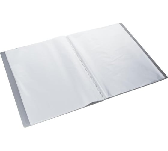 Файловая папка Attache Metallics 40 файлов А4, 800 мкм, этикетка, серый 1688146