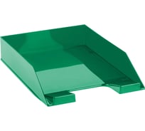 Лоток для бумаг Стамм горизонтальный фаворит, тонированный зеленый ЛТГ-30564